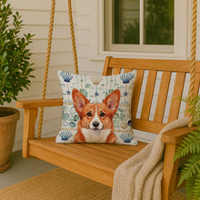Load image into Gallery viewer, Red Cardigan Welsh Corgi Coastal Sea Glass Throw Pillow