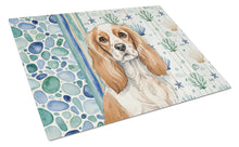 Load image into Gallery viewer, Blenheim Cavalier Spaniel Coastal Sea Glass Glass Cutting Board