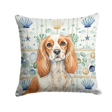 Load image into Gallery viewer, Blenheim Cavalier Spaniel Coastal Sea Glass Throw Pillow