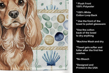 Load image into Gallery viewer, Ruby Cavalier Spaniel Coastal Sea Glass Kitchen Towel