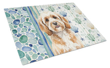 Load image into Gallery viewer, Cavapoo Coastal Sea Glass Glass Cutting Board