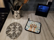 Load image into Gallery viewer, Cavapoo Coastal Sea Glass Pair of Pot Holders