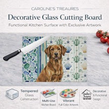 Load image into Gallery viewer, Chesapeake Bay Retriever Coastal Sea Glass Glass Cutting Board