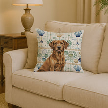 Load image into Gallery viewer, Chesapeake Bay Retriever Coastal Sea Glass Throw Pillow