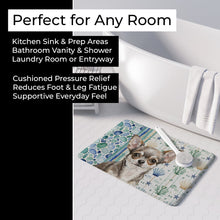 Load image into Gallery viewer, Chihuahua Coastal Sea Glass Memory Foam Kitchen Mat