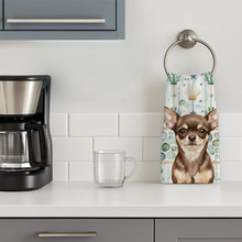 Load image into Gallery viewer, Chocolate Chihuahua Coastal Sea Glass Kitchen Towel
