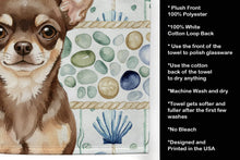Load image into Gallery viewer, Chocolate Chihuahua Coastal Sea Glass Kitchen Towel