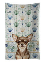 Load image into Gallery viewer, Chocolate Chihuahua Coastal Sea Glass Kitchen Towel