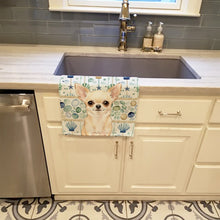 Load image into Gallery viewer, Cream Chihuahua Coastal Sea Glass Kitchen Towel