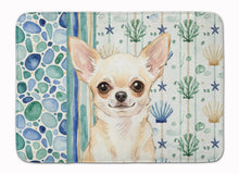 Load image into Gallery viewer, Cream Chihuahua Coastal Sea Glass Memory Foam Kitchen Mat