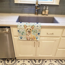Load image into Gallery viewer, Hairless Palomino Chinese Crested Coastal Sea Glass Kitchen Towel