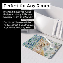 Load image into Gallery viewer, Hairless Palomino Chinese Crested Coastal Sea Glass Memory Foam Kitchen Mat