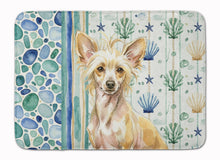 Load image into Gallery viewer, Hairless Palomino Chinese Crested Coastal Sea Glass Memory Foam Kitchen Mat