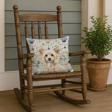 Load image into Gallery viewer, Powderpuff Chinese Crested Coastal Sea Glass Throw Pillow