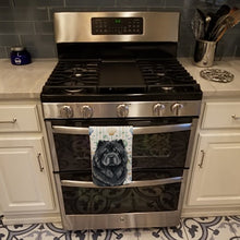 Load image into Gallery viewer, Black Chow Chow Coastal Sea Glass Kitchen Towel