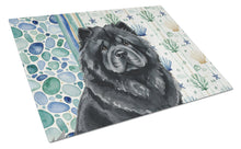 Load image into Gallery viewer, Black Chow Chow Coastal Sea Glass Glass Cutting Board
