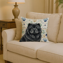 Load image into Gallery viewer, Black Chow Chow Coastal Sea Glass Throw Pillow
