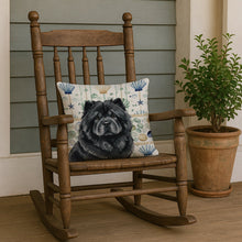 Load image into Gallery viewer, Black Chow Chow Coastal Sea Glass Throw Pillow