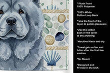 Load image into Gallery viewer, Blue Chow Chow Coastal Sea Glass Kitchen Towel