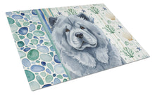 Load image into Gallery viewer, Blue Chow Chow Coastal Sea Glass Glass Cutting Board