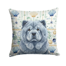 Load image into Gallery viewer, Blue Chow Chow Coastal Sea Glass Throw Pillow