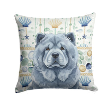 Load image into Gallery viewer, Blue Chow Chow Coastal Sea Glass Throw Pillow