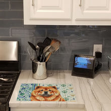 Load image into Gallery viewer, Red Chow Chow Coastal Sea Glass Glass Cutting Board