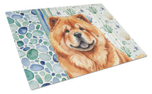 Load image into Gallery viewer, Red Chow Chow Coastal Sea Glass Glass Cutting Board