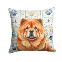 Load image into Gallery viewer, Red Chow Chow Coastal Sea Glass Throw Pillow