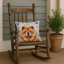 Load image into Gallery viewer, Red Chow Chow Coastal Sea Glass Throw Pillow