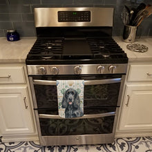 Load image into Gallery viewer, Black Cocker Spaniel Coastal Sea Glass Kitchen Towel