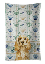 Load image into Gallery viewer, Buff Cocker Spaniel Coastal Sea Glass Kitchen Towel