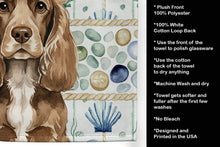 Load image into Gallery viewer, Chocolate Cocker Spaniel Coastal Sea Glass Kitchen Towel
