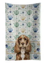 Load image into Gallery viewer, Chocolate Cocker Spaniel Coastal Sea Glass Kitchen Towel