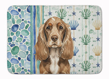 Load image into Gallery viewer, Chocolate Cocker Spaniel Coastal Sea Glass Memory Foam Kitchen Mat