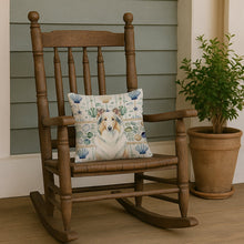 Load image into Gallery viewer, White Collie Coastal Sea Glass Throw Pillow