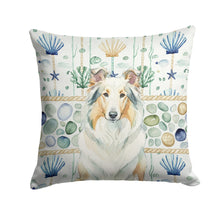 Load image into Gallery viewer, White Collie Coastal Sea Glass Throw Pillow
