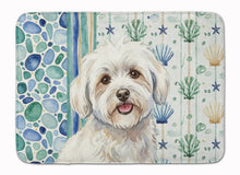 Load image into Gallery viewer, Coton de Tulear Coastal Sea Glass Memory Foam Kitchen Mat