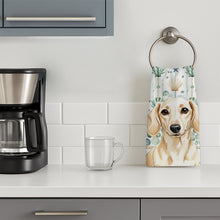 Load image into Gallery viewer, Cream Dachshund Coastal Sea Glass Kitchen Towel