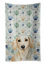 Load image into Gallery viewer, Cream Dachshund Coastal Sea Glass Kitchen Towel