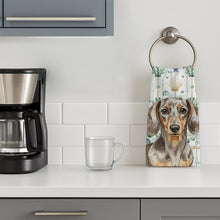 Load image into Gallery viewer, Dapple Dachshund Coastal Sea Glass Kitchen Towel