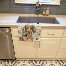 Load image into Gallery viewer, Dapple Dachshund Coastal Sea Glass Kitchen Towel