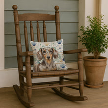 Load image into Gallery viewer, Dapple Dachshund Coastal Sea Glass Throw Pillow