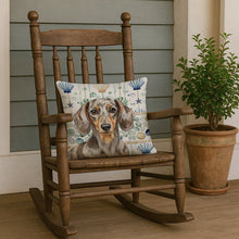 Load image into Gallery viewer, Dapple Dachshund Coastal Sea Glass Throw Pillow