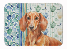 Load image into Gallery viewer, Red Brown Dachshund Coastal Sea Glass Memory Foam Kitchen Mat