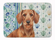 Load image into Gallery viewer, Wirehaired Red Dachshund Coastal Sea Glass Memory Foam Kitchen Mat