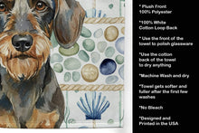 Load image into Gallery viewer, Wirehaired Wild Boar Dachshund Coastal Sea Glass Kitchen Towel