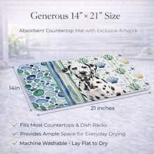 Load image into Gallery viewer, Dalmatian Coastal Sea Glass Dish Drying Mat