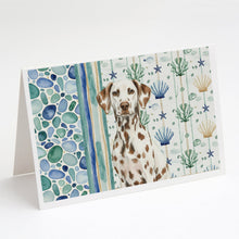 Load image into Gallery viewer, Liver Dalmatian Coastal Sea Glass Greeting Cards Pack of 8