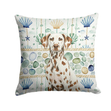 Load image into Gallery viewer, Liver Dalmatian Coastal Sea Glass Throw Pillow